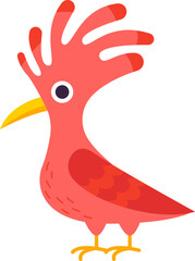 Bird with a funny crest illustration
