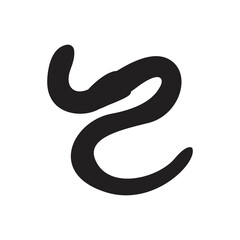 Fototapeta premium worm silhouette vector symbol 