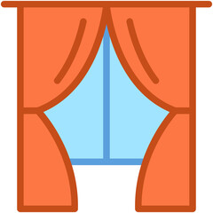Curtain Vector Icon 