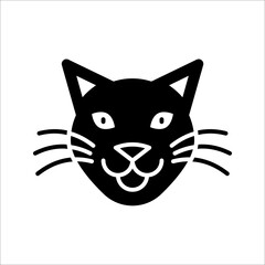 Cat icon. Cat silhouette symbol. Linear style sign for mobile concept and web design. House animals symbol logo vector illustration on white background.