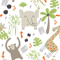 Cute safari animals. © Tapilipa