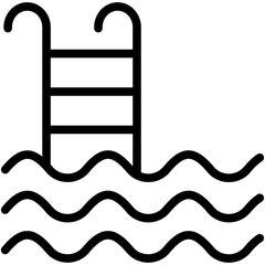 Pool Ladders Vector Icon