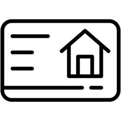Property Card Vector Icon 
