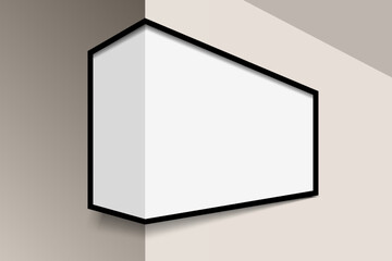 Realistic picture frame isolated on white background. Perfect for your presentations. Vector illustration.