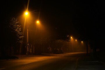 street lighting. night photography.street lighting. night photography. without people.