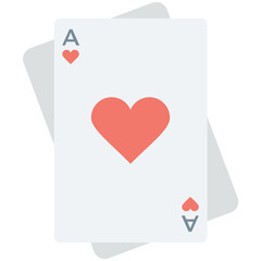 Ace of Heart Vector Icon 