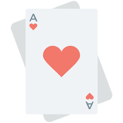 Ace of Heart Vector Icon 