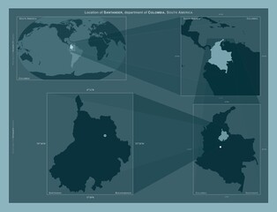 Santander, Colombia. Described location diagram