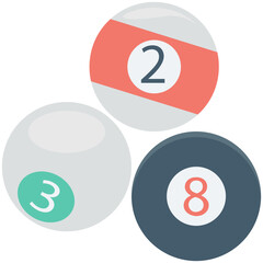 Billiard Balls Vector Icon 