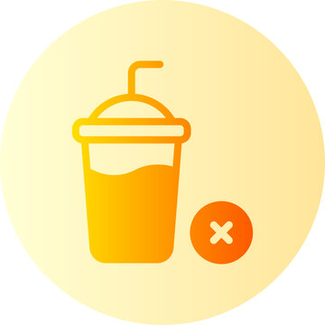 No Soft Drink Gradient Icon