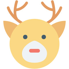 Reindeer Face Vector Icon