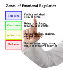  Four Zones  of Emotional Regulation