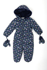 Cute warm winter suit for little children