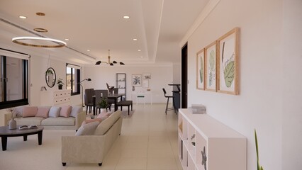 Interior design for house and living room.