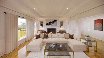 Fototapeta na wymiar Interior design for house and living room.
