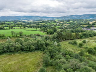 Obraz premium Aerial view of Monea by Enniskillen, County Fermanagh, Northern Ireland