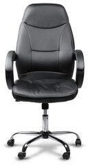 Stylish modern office chair front view isolated