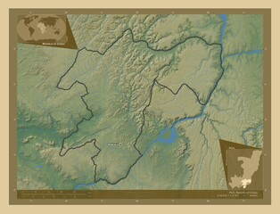 Pool, Republic of Congo. Physical. Labelled points of cities