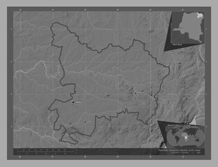 Haut-Uele, Democratic Republic of the Congo. Bilevel. Labelled points of cities