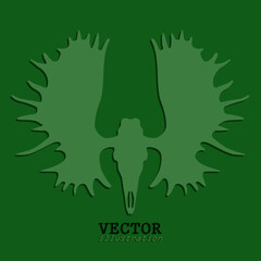 moose antler shape / symbol / vector illustration