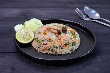 Vegetarian fried rice. Mixed vegetables vegetarian fired rice. Vegetarian food. Vegetarian festival