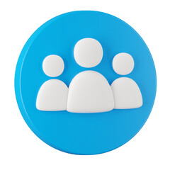 3d render of users avatar icon, Social media concept.