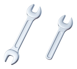 3d illustration of wrench set