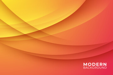 Minimal geometric background. Orange elements with fluid gradient. Dynamic shapes composition. Modern abstract background for cover, wallpaper, web page. 