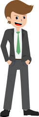 Obraz premium Salary Man Business Isolated Person People Cartoon Character Flat illustration Png #67