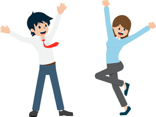 Salary Man 01 are Happy with Colleagues