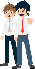 Fototapeta premium Salary Man 01 are Navigate in the Right Path with Colleagues