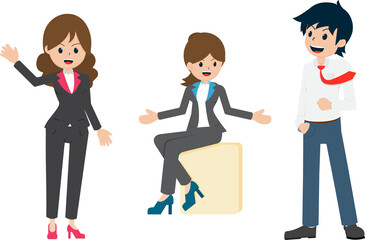 Salary Man 01 are Talk to colleagues and colleagues who are close, fun and friendly