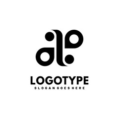 Modern AA logo letter simple and creative design concept 
