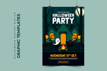 Simple and elegant Halloween graphic design template that is easy to customize
