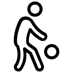 Soccer player Vector Icon 