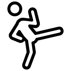 Kick Vector Icon 