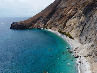 Plage de Glyka Nera, sweet water beach, Loutro, Chora Sfakion, Crète, Grèce, Europe