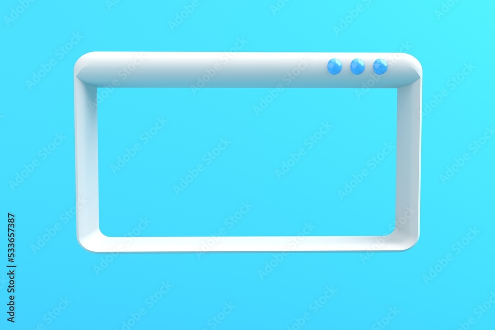 Poster internet browser web window display- 3d render