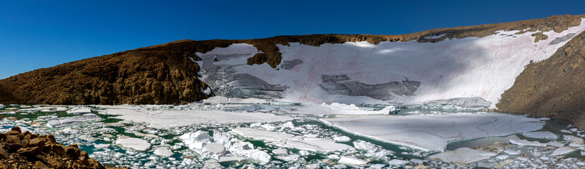 Panorama The Glacier of Romantics is a glacier near the village of Harp in Northern Russia. YANAO