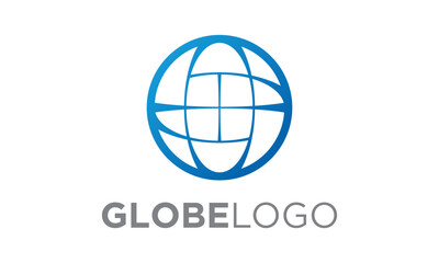 Globe vector icon, Trucking company logo, global transport, Globe illustration