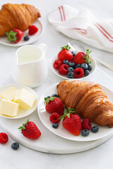 Croissant with fresh berries