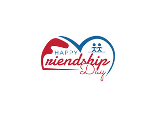 Abstract happy Friendship Day vector logo design, letter F logo, friendship day logo design