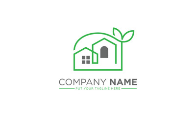 Natural real Estate simple logo design, Home logo design template, Real estate logo