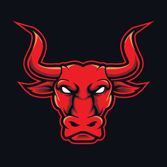 red bull esport red mascot for sports and esports logo