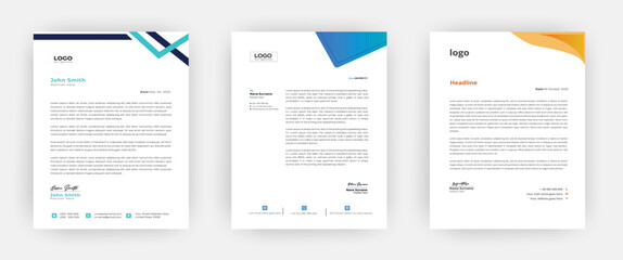 Creative letterhead   Elegant and minimalist style letterhead template design A4 sizes    