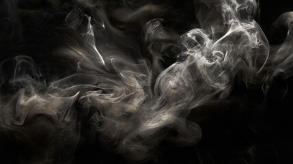 Black gray smoke abstract background, acrylic paint underwater explosion, swirling ink