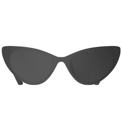 3d rendering illustration of cat-eye style sunglasses
