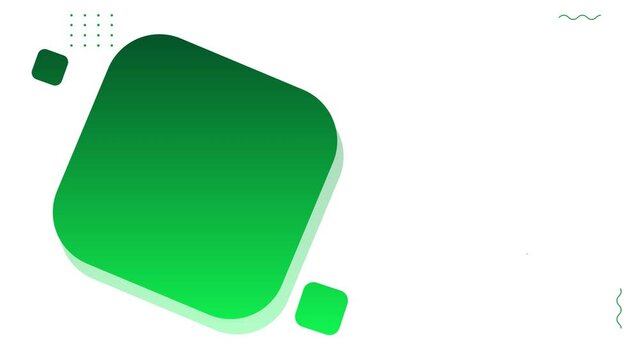 Abstract Green Template animation 4K backdrop. Modern green gradient shapes animation background