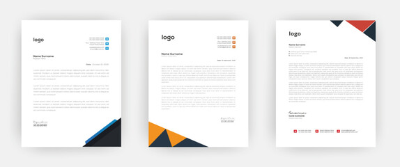 Creative letterhead   Elegant and minimalist style letterhead template design A4 sizes    