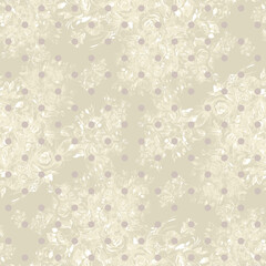  Floral seamless print bouquets of tender roses.  Abstract seamless floral print painted rose bouquets.